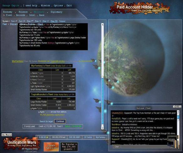 Unification Wars gratis mmorpg